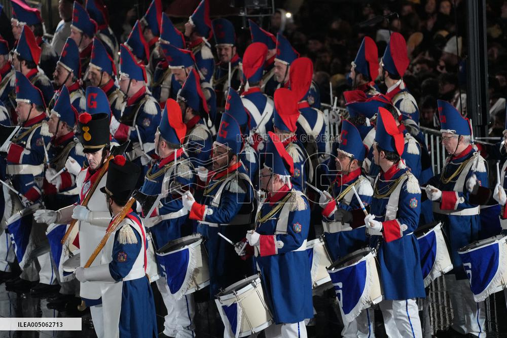 San Sebastian Flag Hoisting Launches 100th Tamborrada - Spain