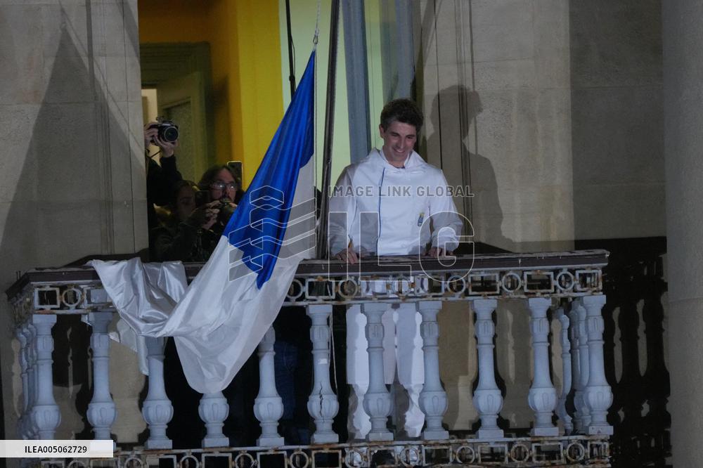 San Sebastian Flag Hoisting Launches 100th Tamborrada - Spain