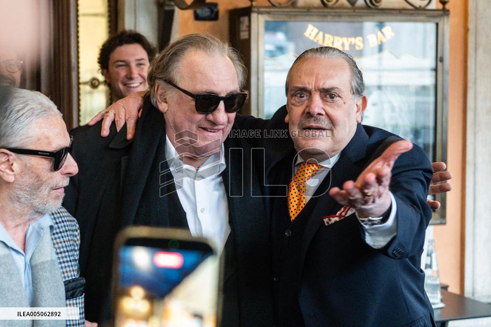 Gerard Depardieu Reconciles With Rino Barillari - Rome