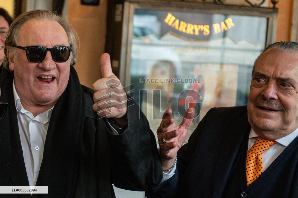 Gerard Depardieu Reconciles With Rino Barillari - Rome