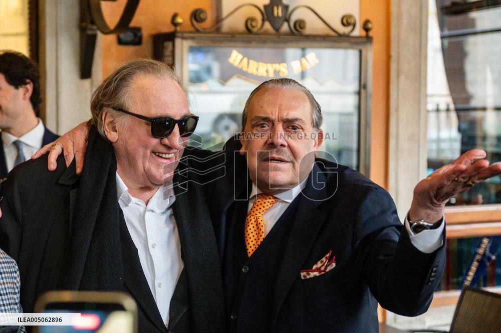 Gerard Depardieu Reconciles With Rino Barillari - Rome