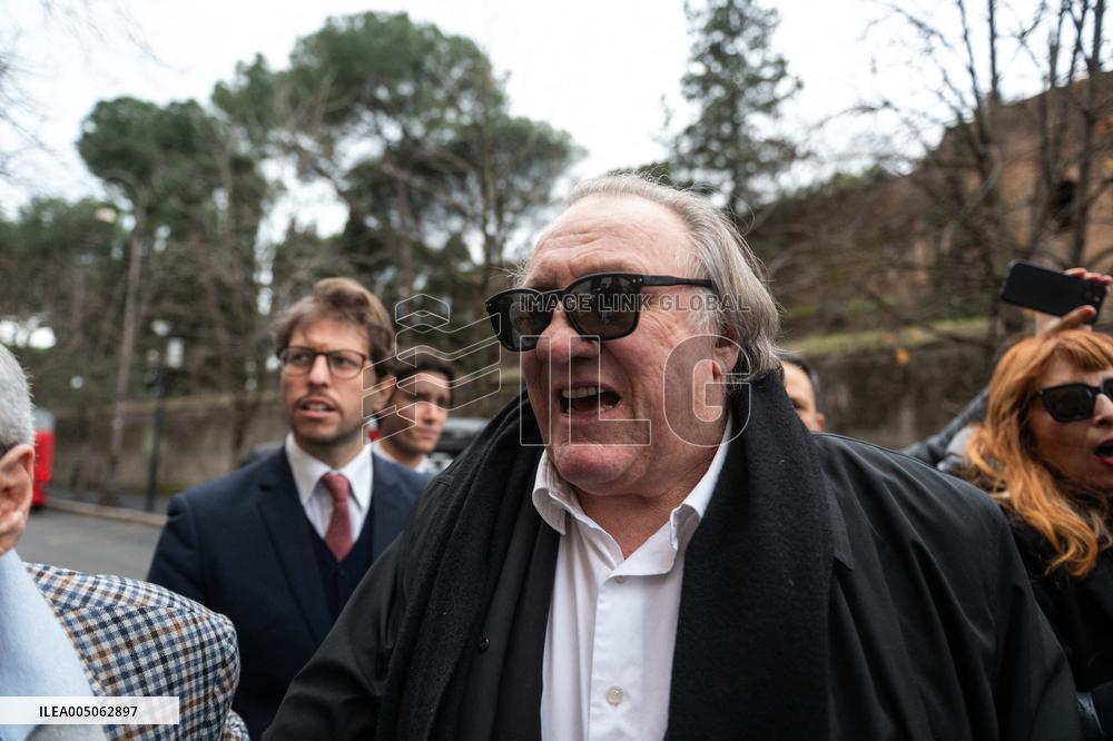 Gerard Depardieu Reconciles With Rino Barillari - Rome