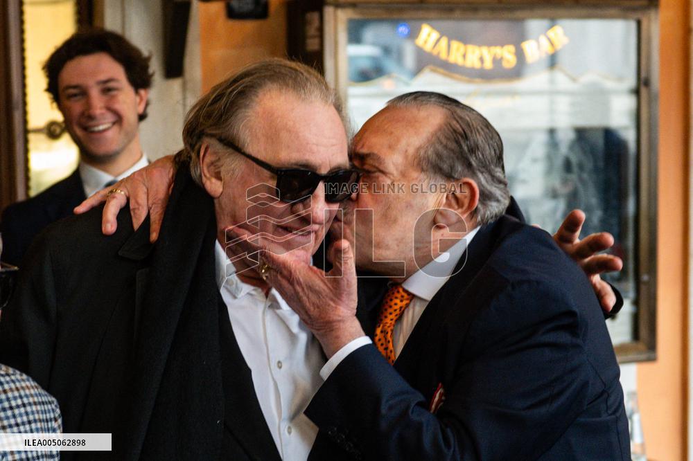 Gerard Depardieu Reconciles With Rino Barillari - Rome