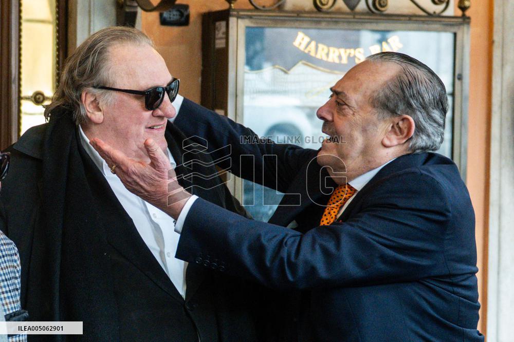 Gerard Depardieu Reconciles With Rino Barillari - Rome