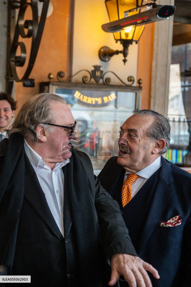 Gerard Depardieu Reconciles With Rino Barillari - Rome
