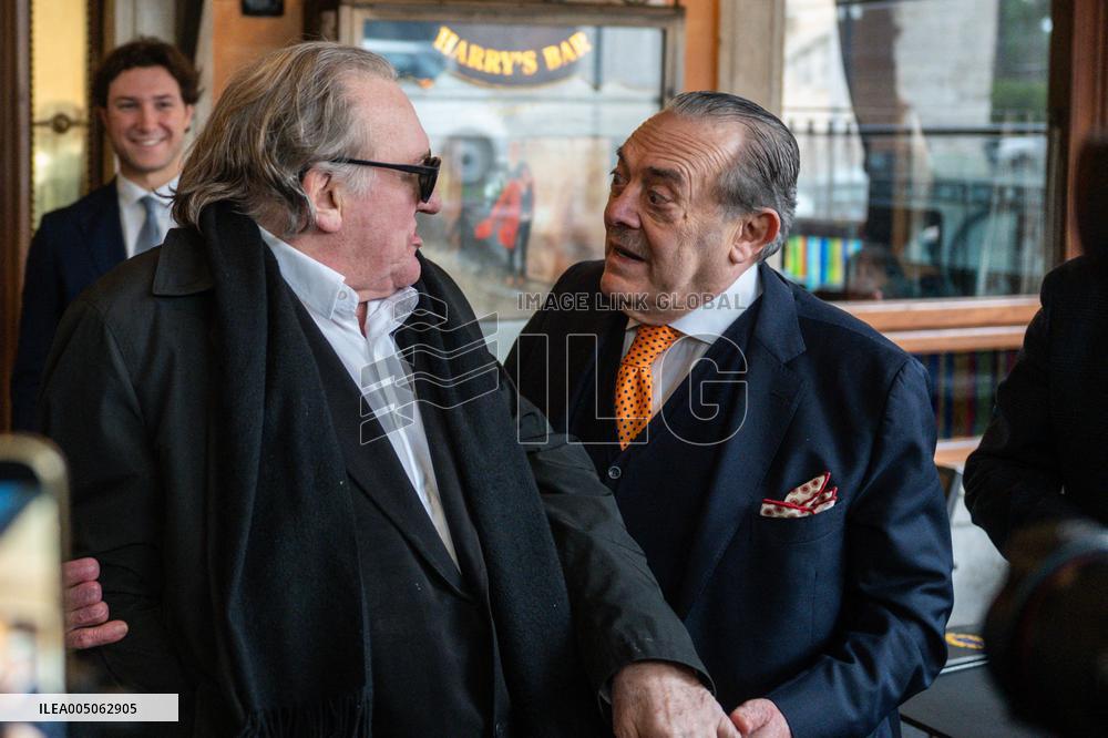 Gerard Depardieu Reconciles With Rino Barillari - Rome