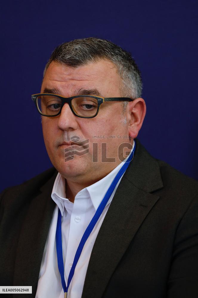 Sebastien Martin At Press Conference - Paris