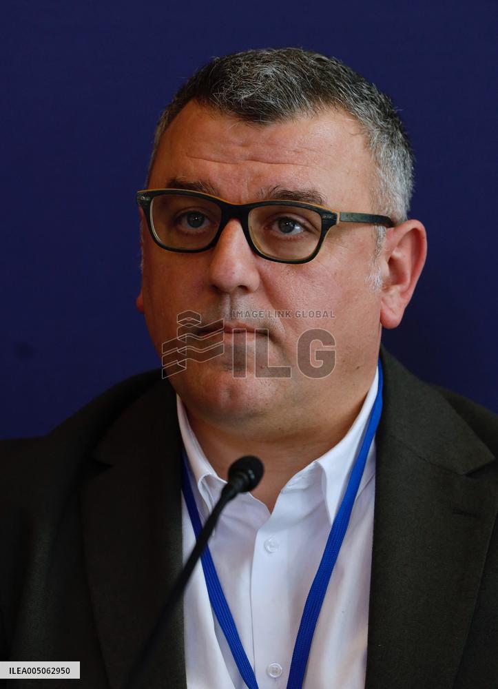 Sebastien Martin At Press Conference - Paris