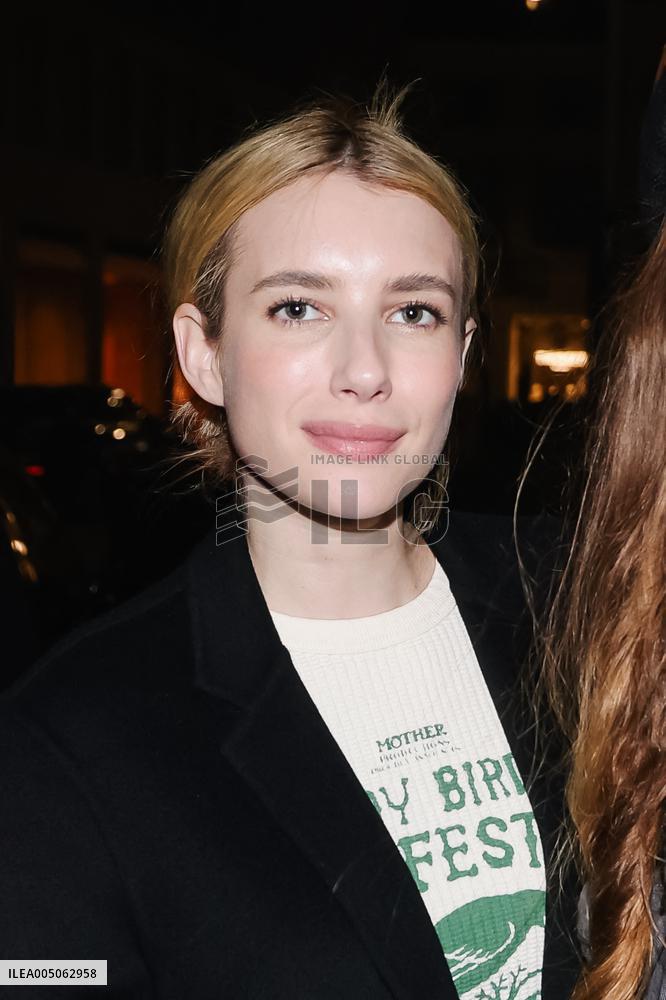 Emma Roberts at Nobu Restaurant for Dinner During MFW - Milan