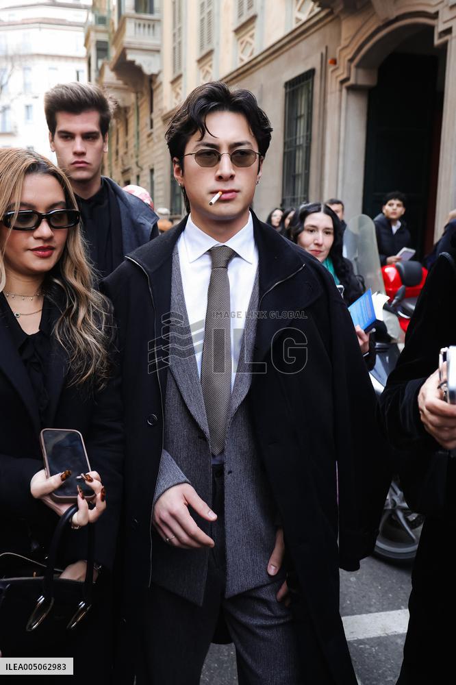 MFW - Ralph Lauren Fashion Show Guests Arrivals