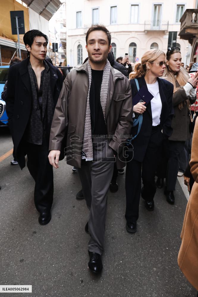 MFW - Ralph Lauren Fashion Show Guests Arrivals
