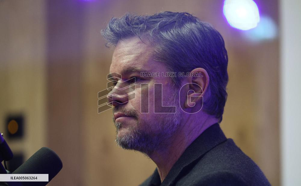 Matt Damon At World Economic Forum Annual Meeting - Davos