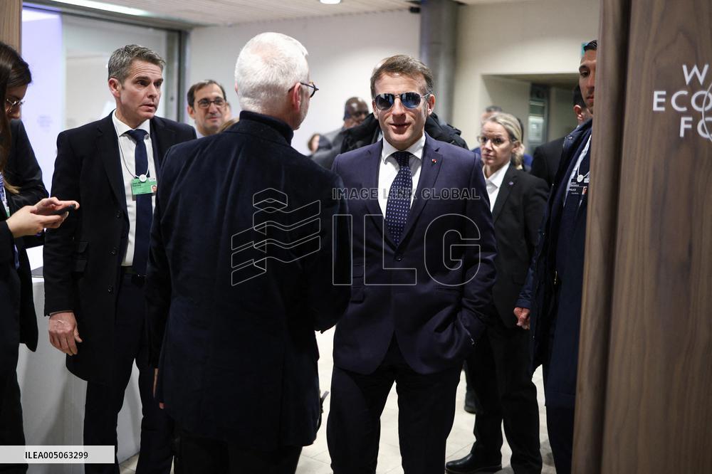 Macron And Carney At World Economic Forum Annual Meeting - Davos