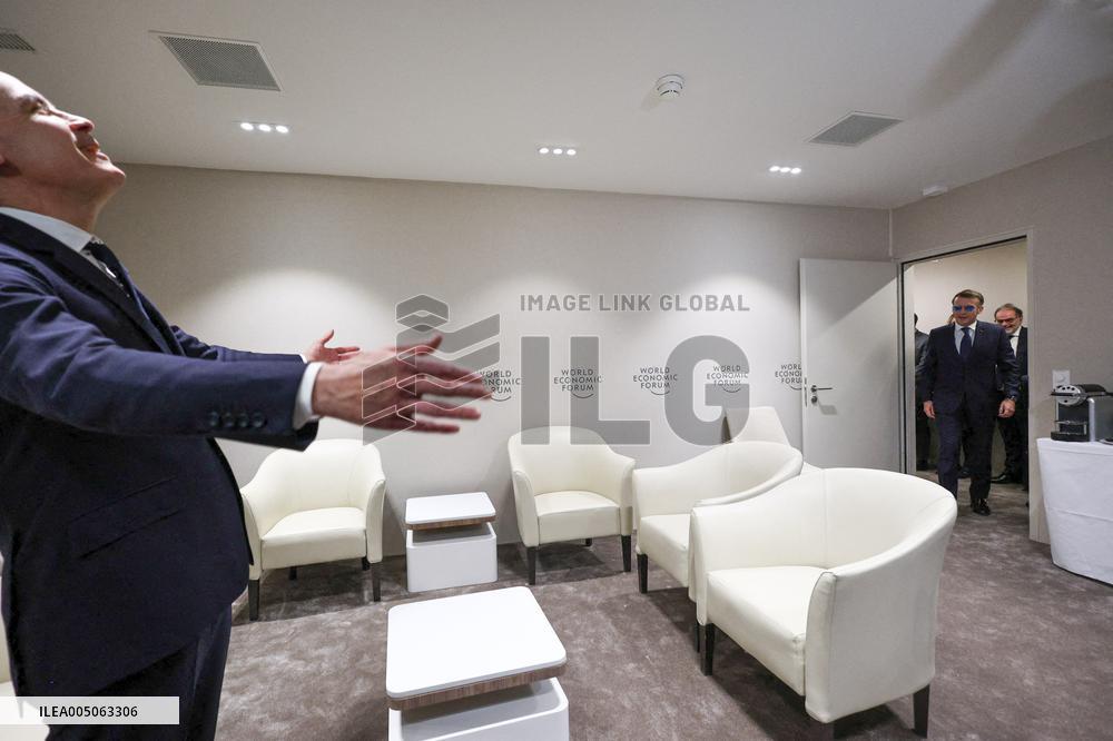 Macron And Carney At World Economic Forum Annual Meeting - Davos