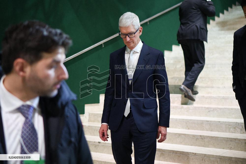 Tim Cook At World Economic Forum Annual Meeting - Davos