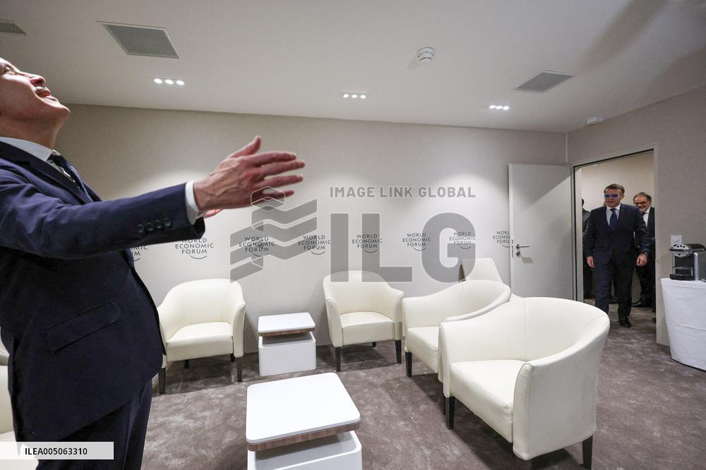 Macron And Carney At World Economic Forum Annual Meeting - Davos