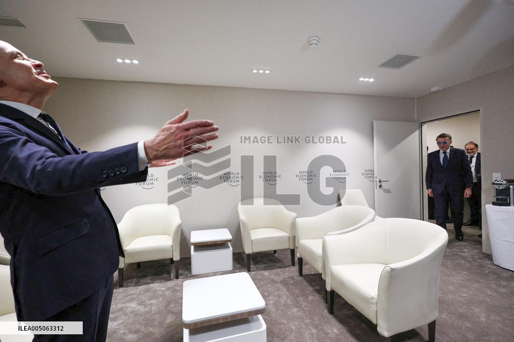 Macron And Carney At World Economic Forum Annual Meeting - Davos