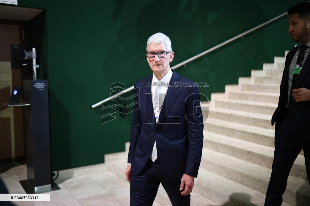 Tim Cook At World Economic Forum Annual Meeting - Davos