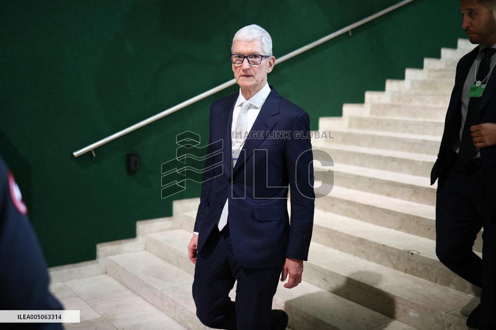 Tim Cook At World Economic Forum Annual Meeting - Davos