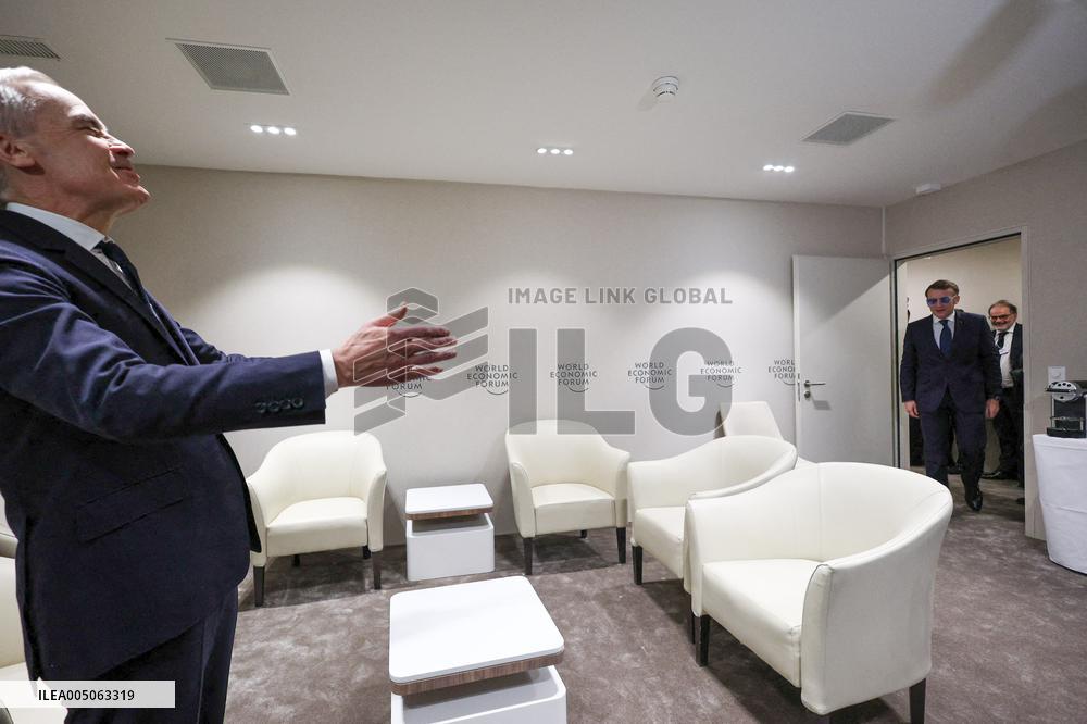 Macron And Carney At World Economic Forum Annual Meeting - Davos