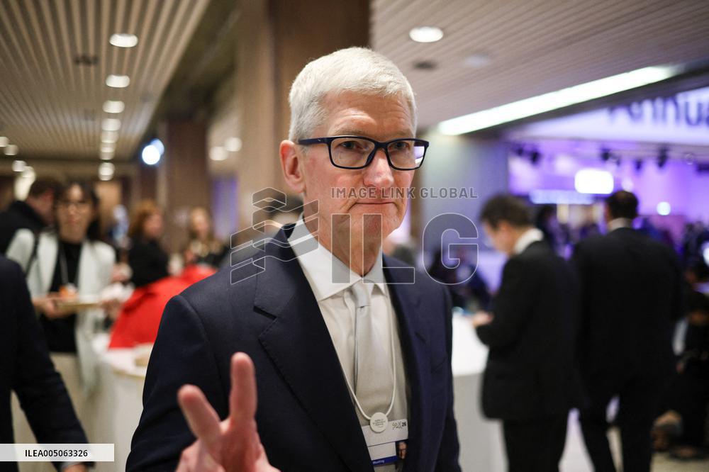 Tim Cook At World Economic Forum Annual Meeting - Davos