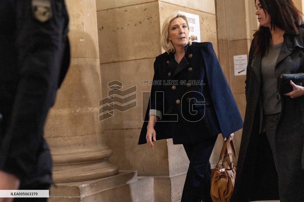 Trial of Marine Le Pen and RN’s officials during a break - Paris AJ