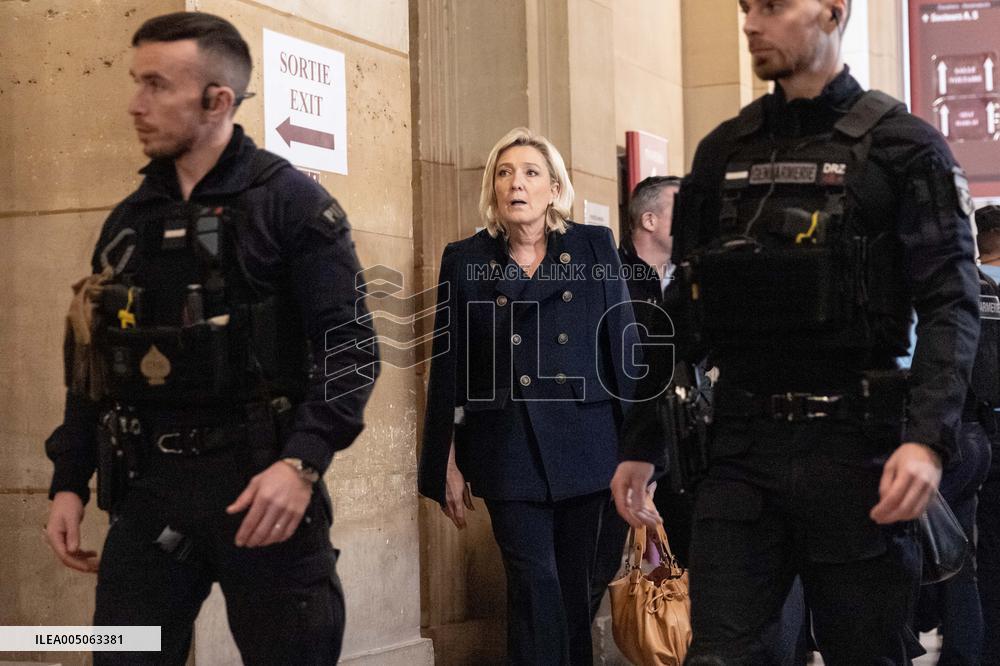 Trial of Marine Le Pen and RN’s officials during a break - Paris AJ