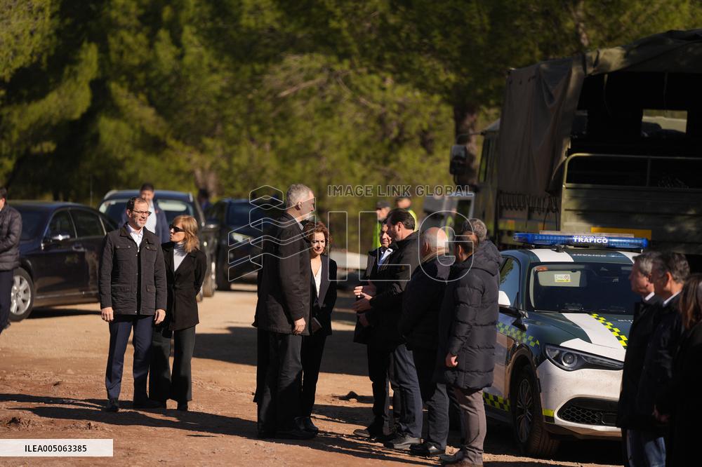Royals Visit To Command Post After Adamuz Railway Train Accident - Spain