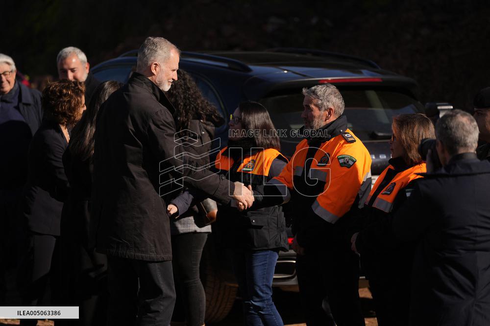 Royals Visit To Command Post After Adamuz Railway Train Accident - Spain