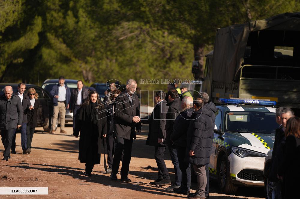 Royals Visit To Command Post After Adamuz Railway Train Accident - Spain
