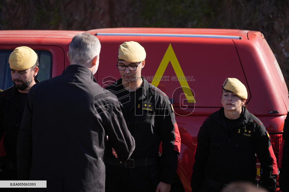 Royals Visit To Command Post After Adamuz Railway Train Accident - Spain