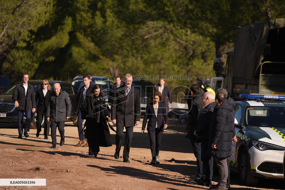 Royals Visit To Command Post After Adamuz Railway Train Accident - Spain