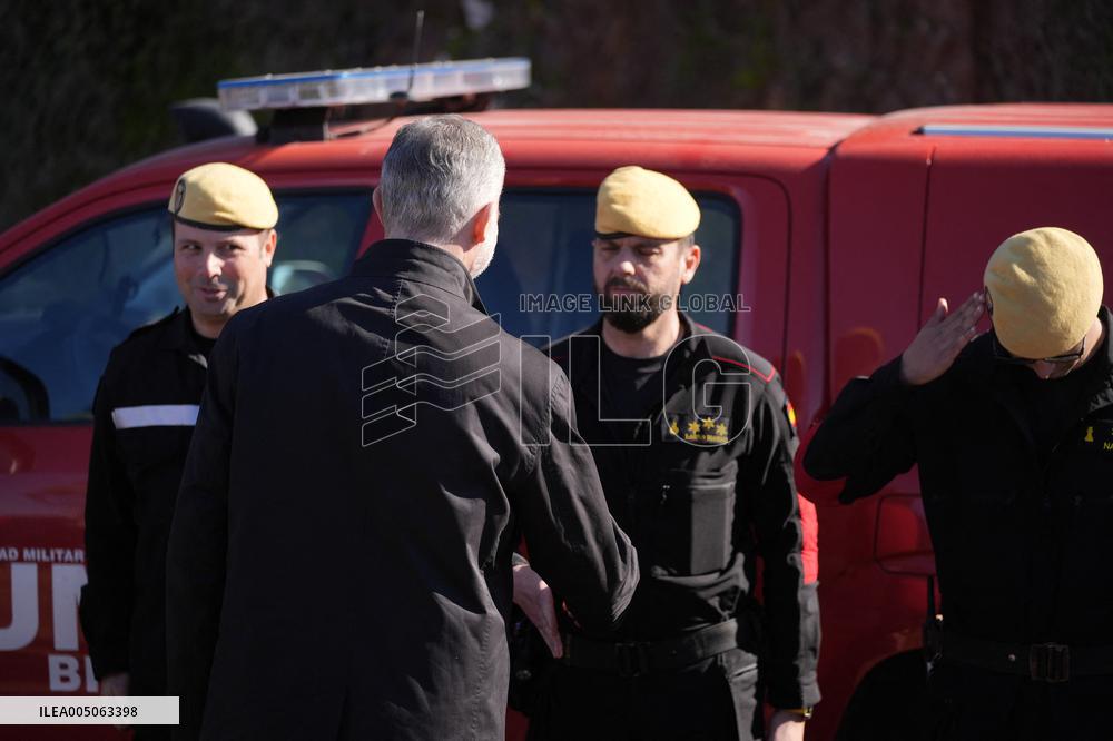 Royals Visit To Command Post After Adamuz Railway Train Accident - Spain
