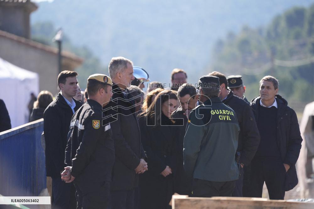 Royals Visit To Command Post After Adamuz Railway Train Accident - Spain