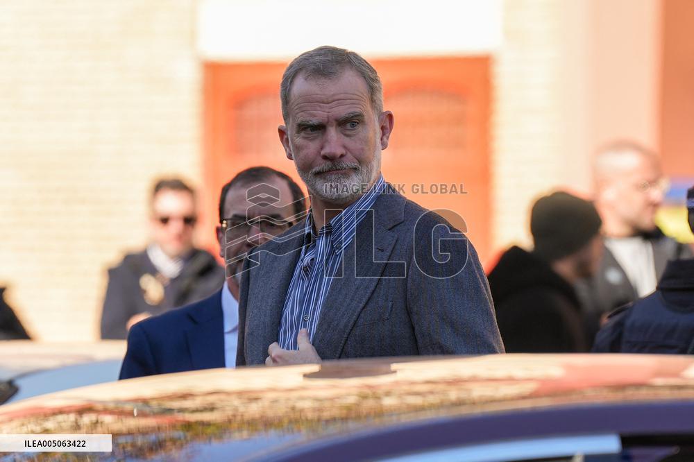 Royals Visit To Command Post After Adamuz Railway Train Accident - Spain