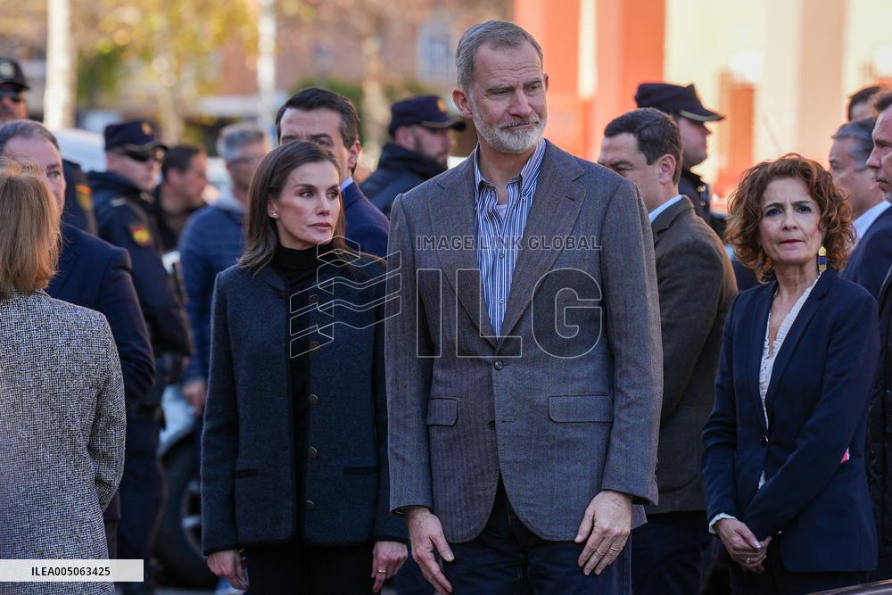 Royals Visit To Command Post After Adamuz Railway Train Accident - Spain