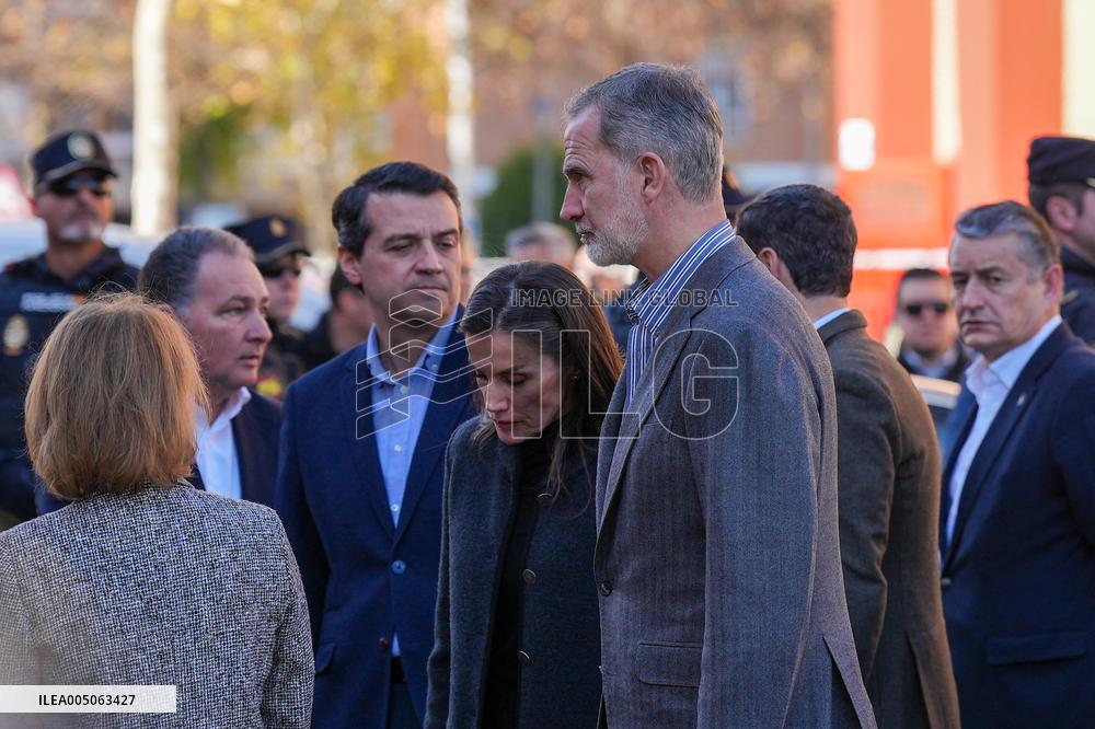 Royals Visit To Command Post After Adamuz Railway Train Accident - Spain