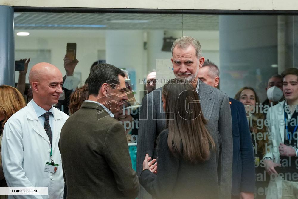 Royals Visit To Command Post After Adamuz Railway Train Accident - Spain