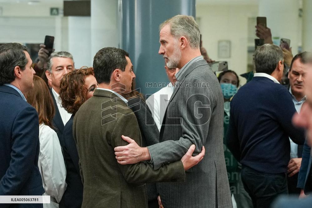 Royals Visit To Command Post After Adamuz Railway Train Accident - Spain