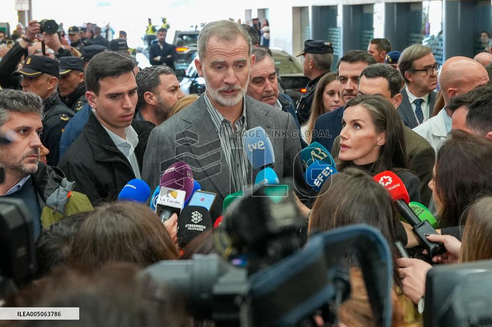 Royals Visit To Command Post After Adamuz Railway Train Accident - Spain