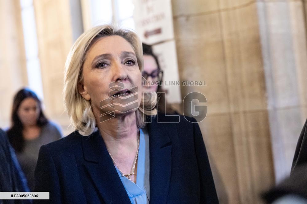 Trial of Marine Le Pen and RN’s officials during a break - Paris AJ