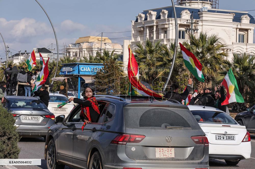 Demonstration in Support of Kurds in Syria - Iraq