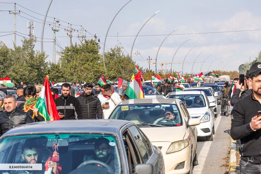 Demonstration in Support of Kurds in Syria - Iraq