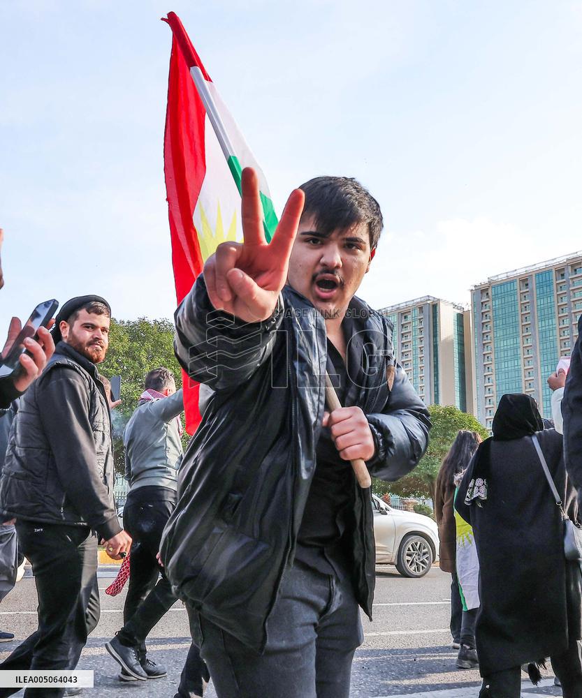 Demonstration in Support of Kurds in Syria - Iraq