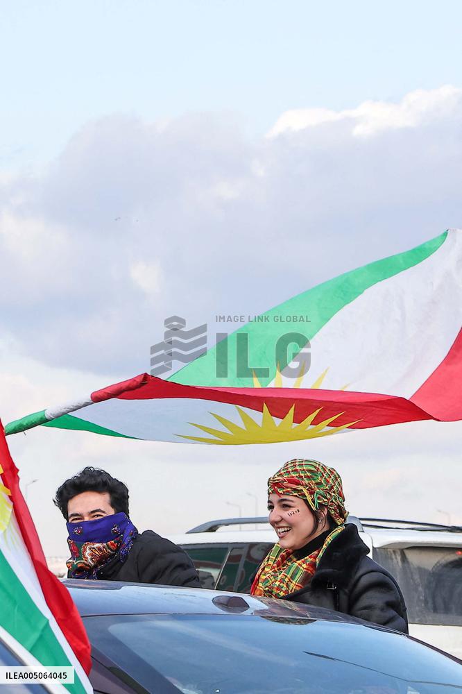 Demonstration in Support of Kurds in Syria - Iraq