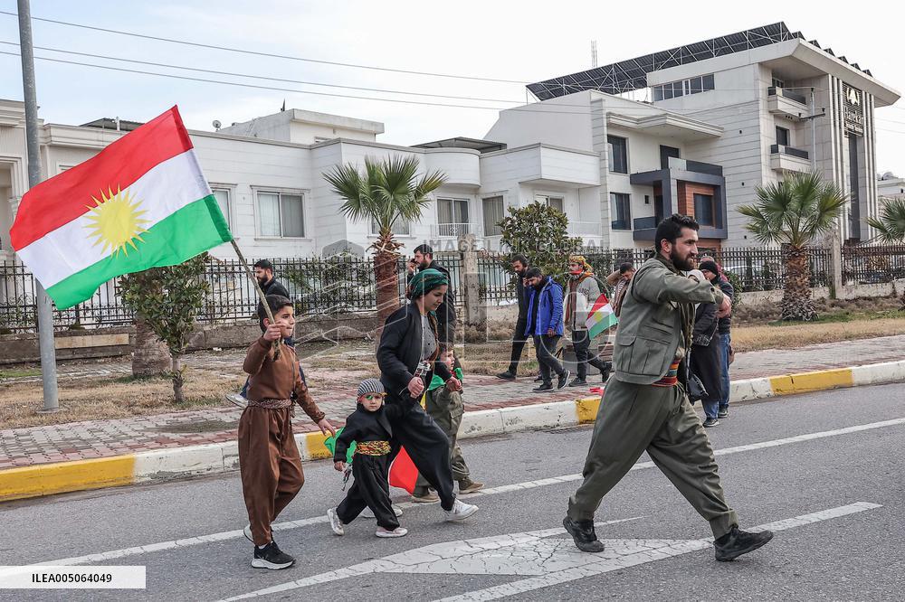 Demonstration in Support of Kurds in Syria - Iraq