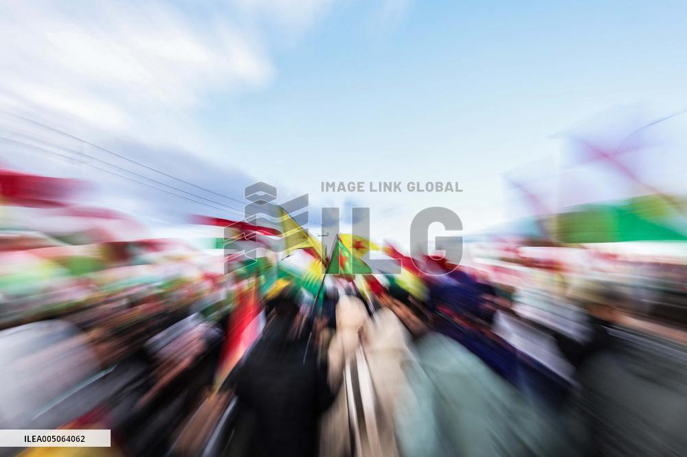 Demonstration in Support of Kurds in Syria - Iraq