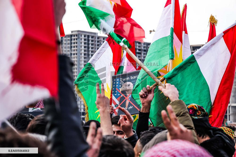 Demonstration in Support of Kurds in Syria - Iraq