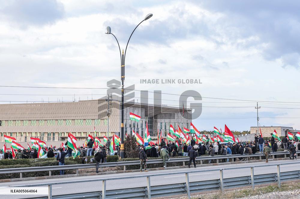 Demonstration in Support of Kurds in Syria - Iraq