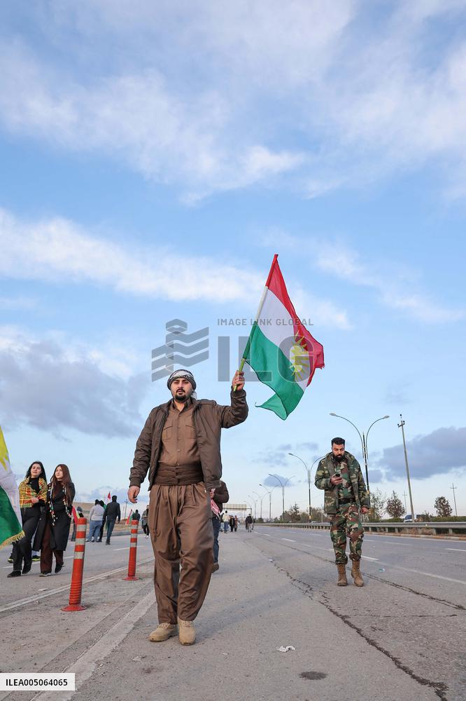 Demonstration in Support of Kurds in Syria - Iraq